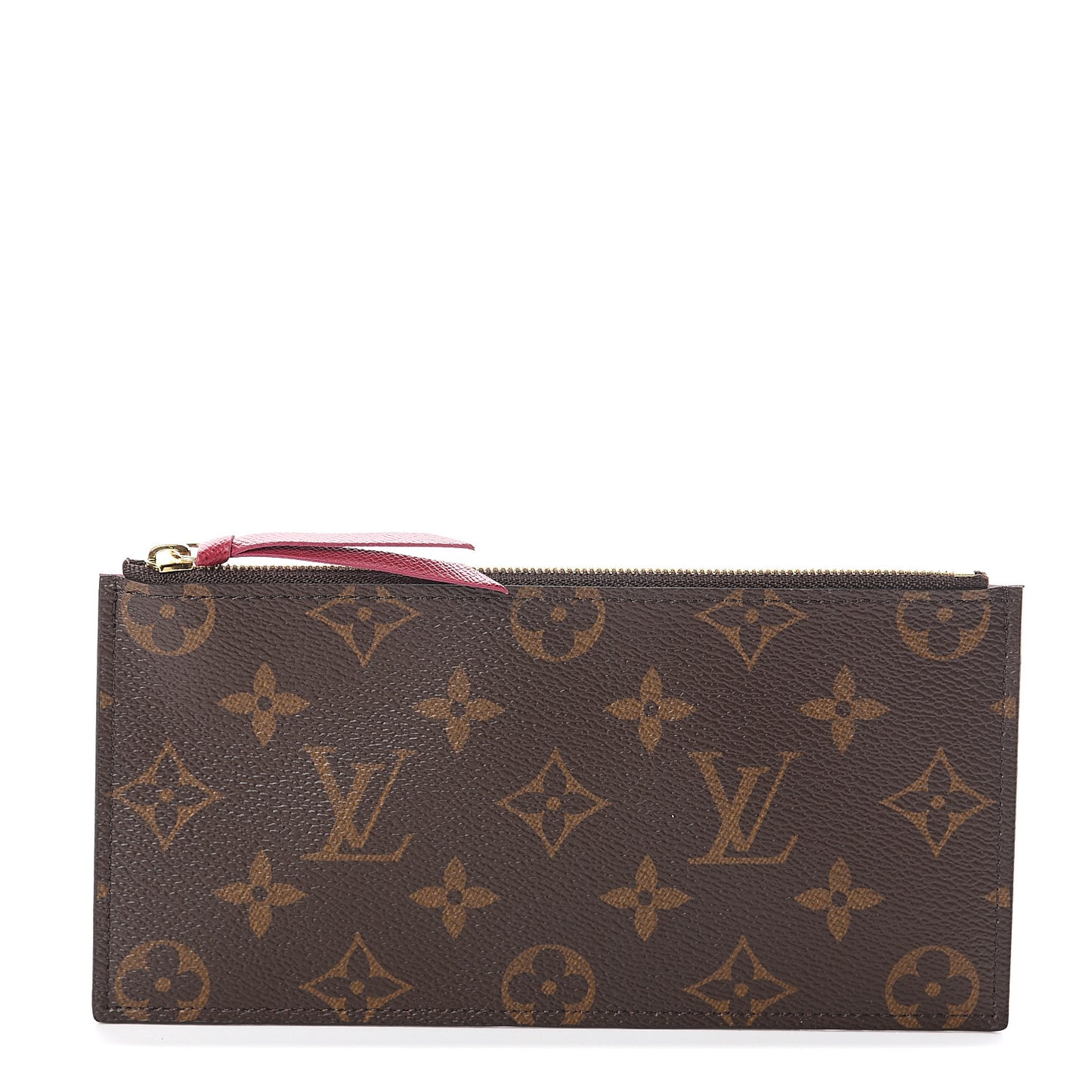 Monogram Felicie Chain Wallet Zippered Insert Fuchsia