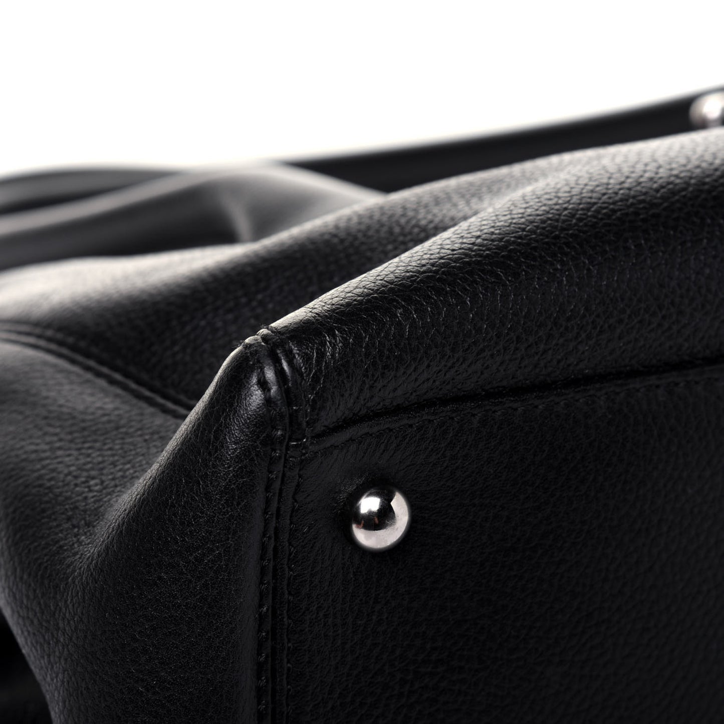 Calfskin Small Cerf Executive Shopper Tote Black