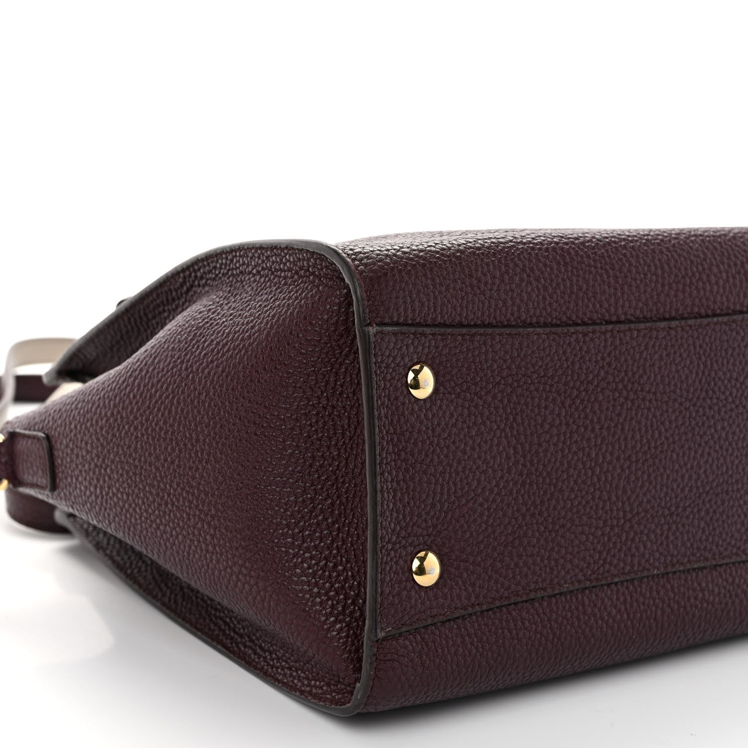Salvatore Ferragamo Hammered Calfskin Double Handle Small Amy Tote Red 8 of 10