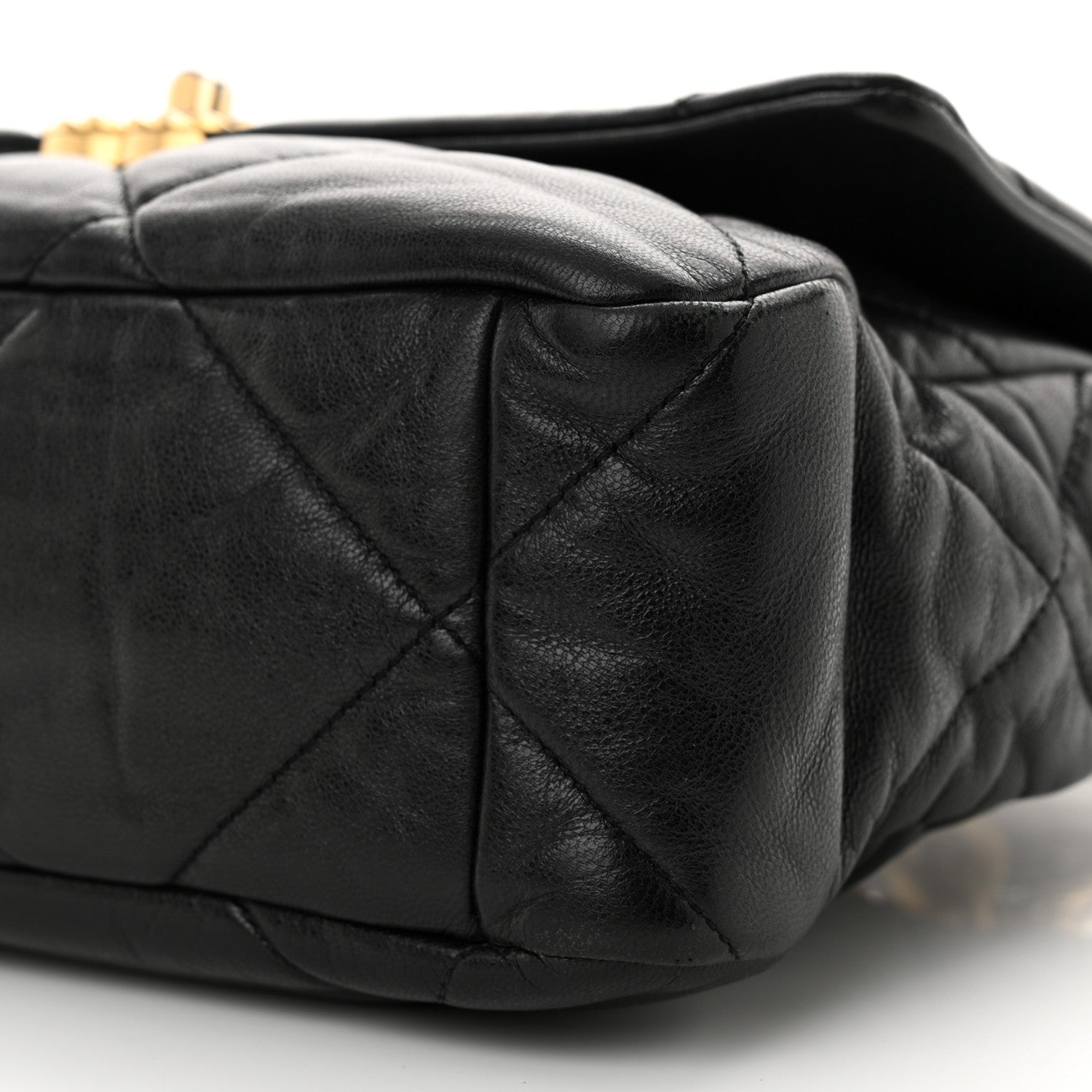 Chanel Goatskin Quilted Large Chanel 19 Flap Black 10 of 11