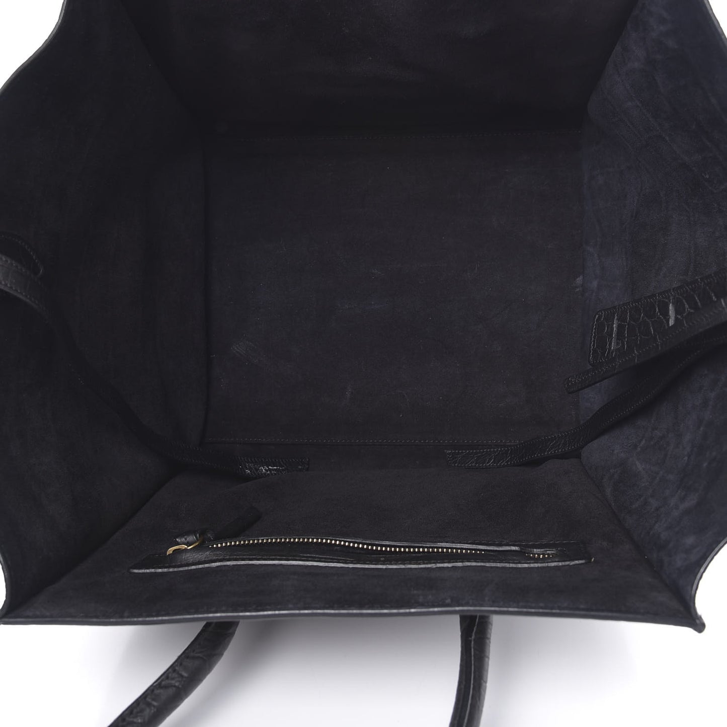 Crocodile Embossed Calfskin Medium Phantom Luggage Black