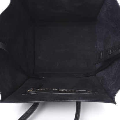 Celine Crocodile Embossed Calfskin Medium Phantom Luggage Black 6 of 16