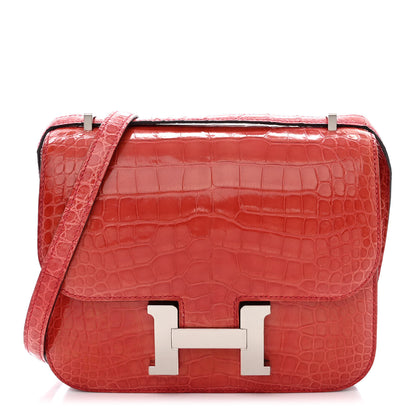 Hermes Shiny Alligator Constance 18 Bougainvillea 1 of 11