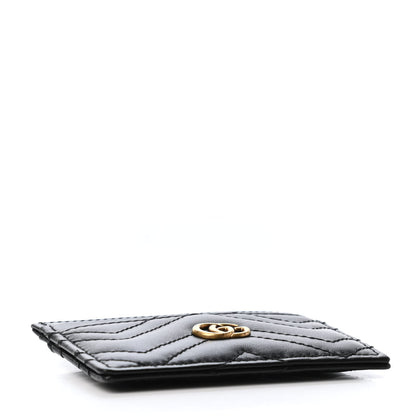 Gucci Calfskin Matelasse GG Marmont Card Holder Black 3 of 4