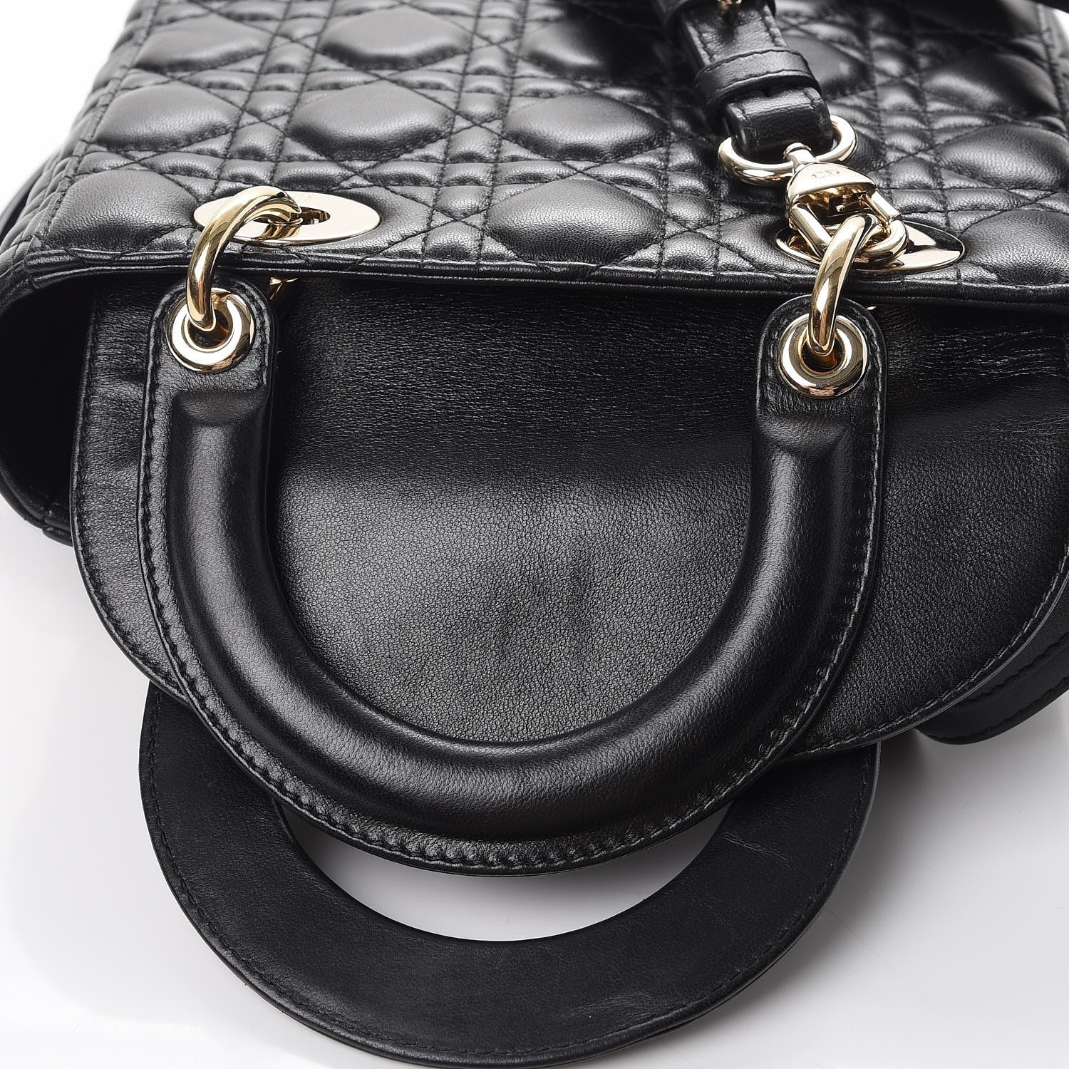 Christian Dior Lambskin Cannage Small Lucky Badges My Lady Dior Black 10 of 11