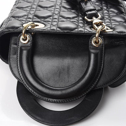 Christian Dior Lambskin Cannage Small Lucky Badges My Lady Dior Black 10 of 11