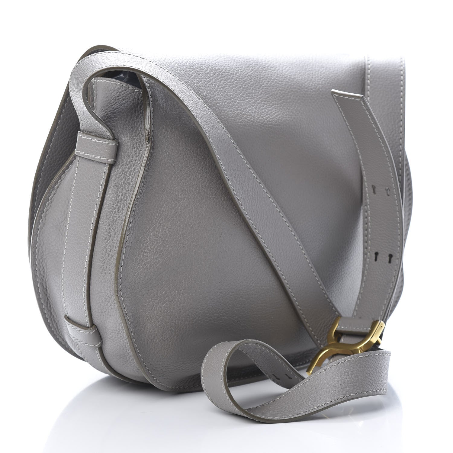 Chloe Calfskin Medium Marcie Round Crossbody Bag Cashmere Grey 3 of 18