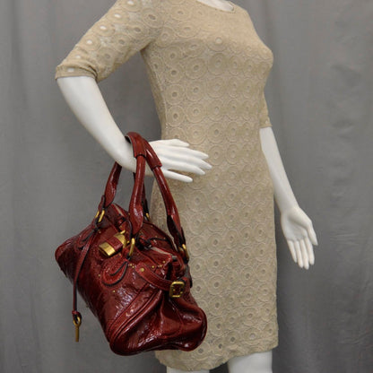 Chloe Patent Leather Paddington Raspberry 2 of 10
