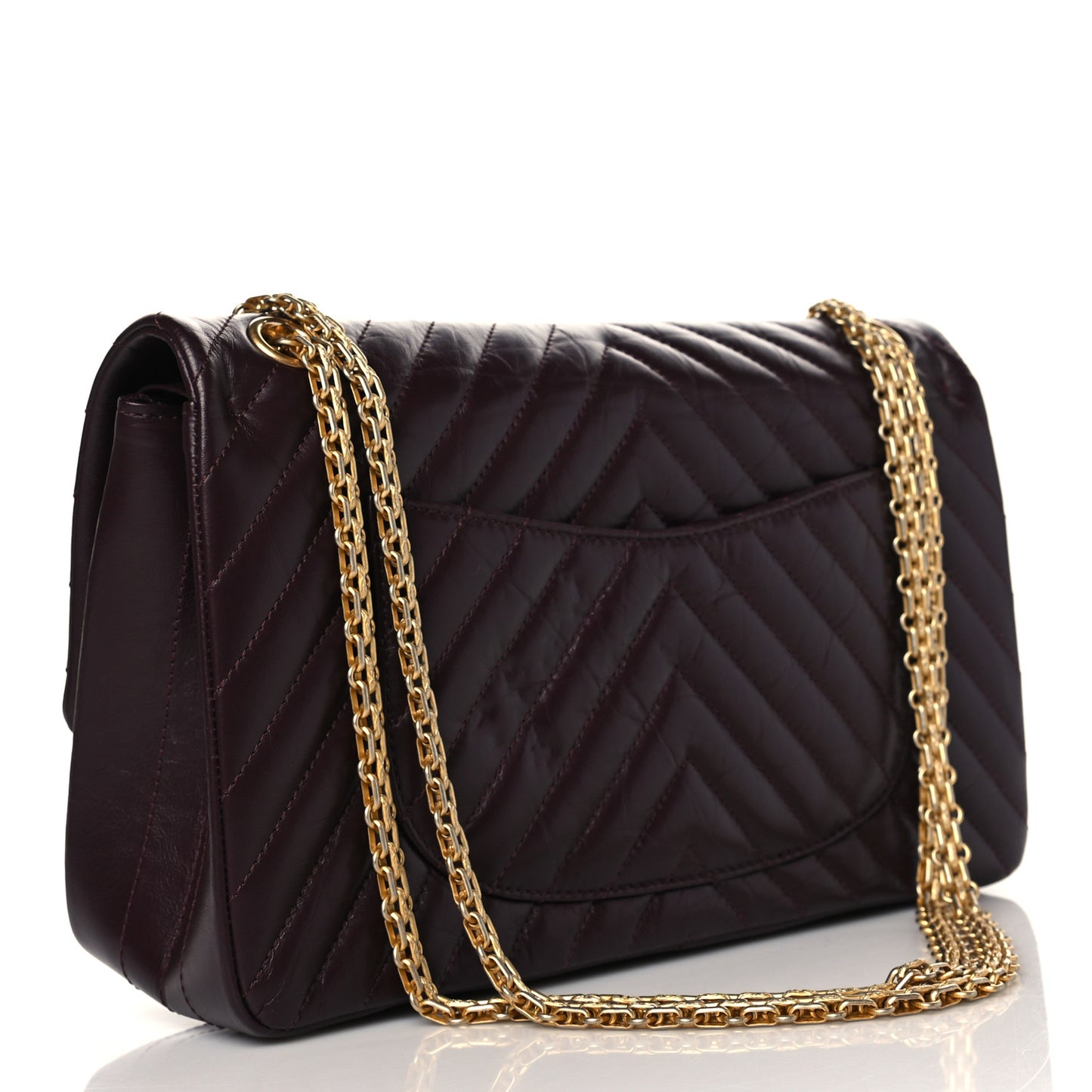 Aged Calfskin Chevron Quilted 2.55 Reissue 226 Flap Burgundy