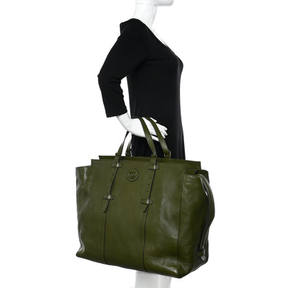 Gucci Piuma Lux Energy Monochrome Medium Double G Tote Bag Military Wood 2 of 10