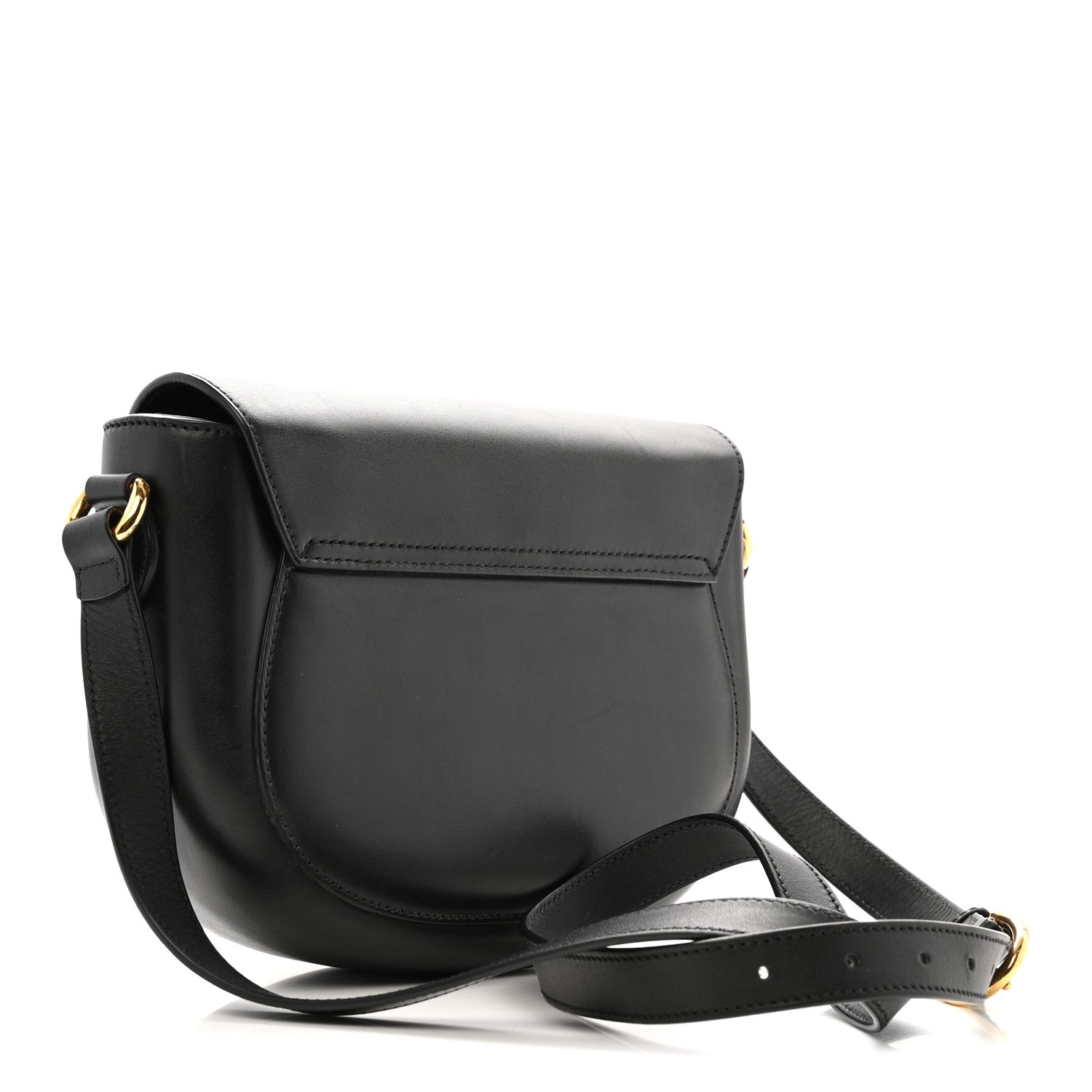 Gucci Charisma Calfskin Gucci Embossed Shoulder Flap Bag Black 3 of 14