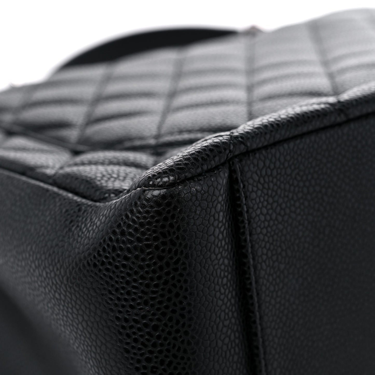 Caviar Quilted Grand Shopping Tote GST Black