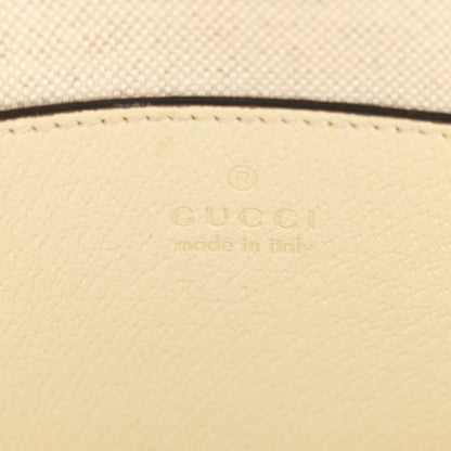 Gucci GG Supreme Monogram Textured Dollar Calfskin Mini Horsebit 1955 Top Handle Bag Beige Mystic White Oatmeal 7 of 13
