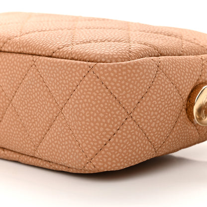 Chanel Caviar Quilted Mini Coco Tassel Camera Case Beige 10 of 10