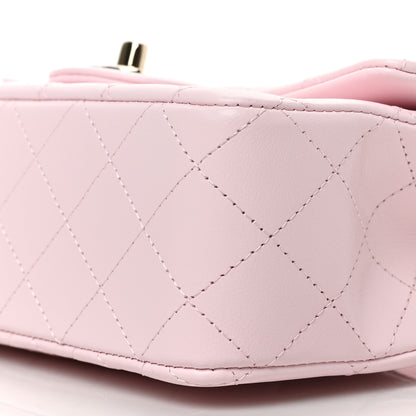 Chanel Lambskin Quilted Mini Top Handle Rectangular Flap Light Pink 9 of 9