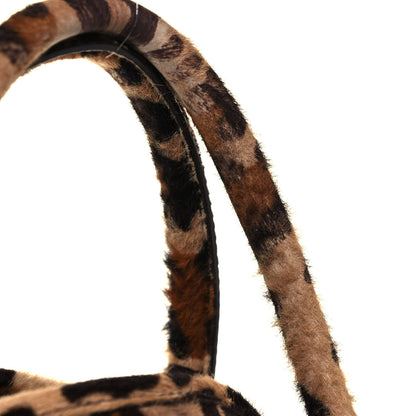 Prada Cavallino Leopard Print Bauletto Sabbia Moro 13 of 13