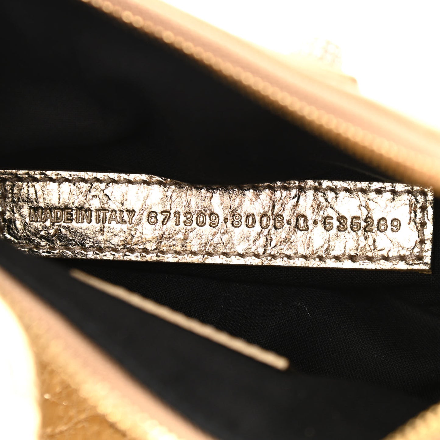 Metallic Agneau Arena Crystal Le Cagole Shoulder Bag XS Light Gold