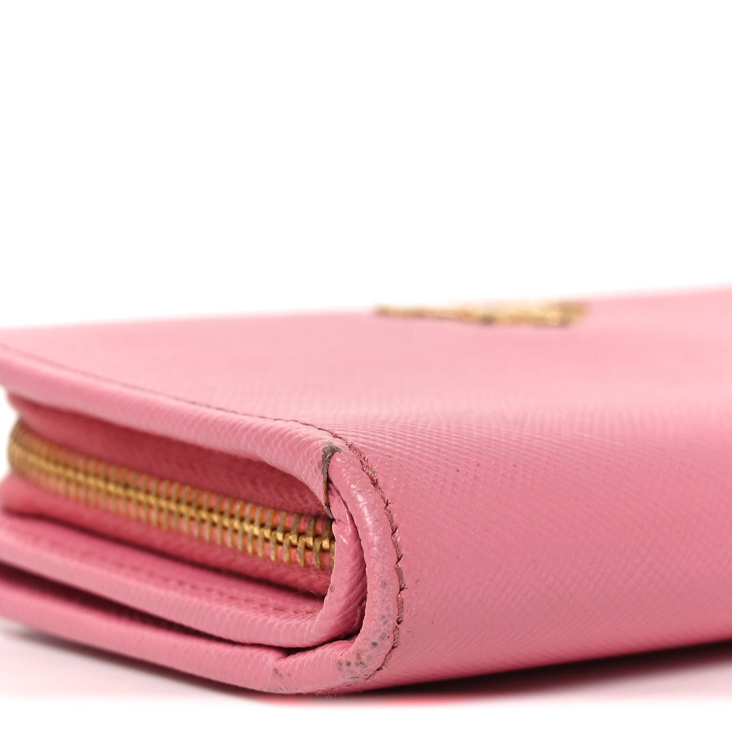 Prada Saffiano Metal Compact Wallet Peonia Petalo 1875638