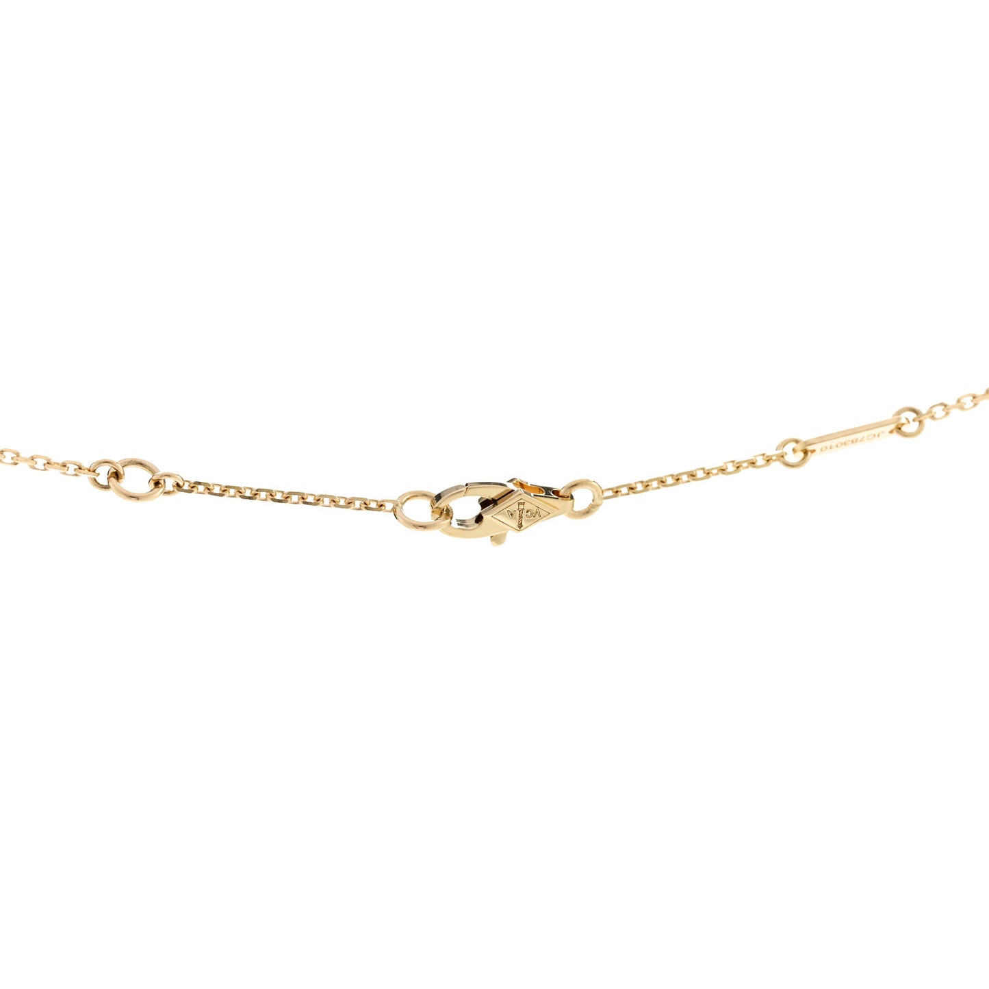 18K Yellow Gold Mother of Pearl Sweet Alhambra Pendant Necklace