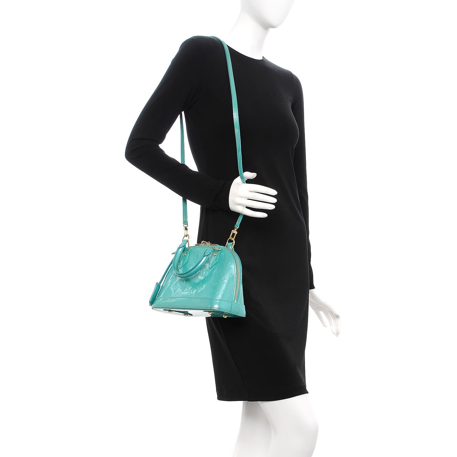 Louis Vuitton Vernis Alma BB Blue Lagon 2 of 24