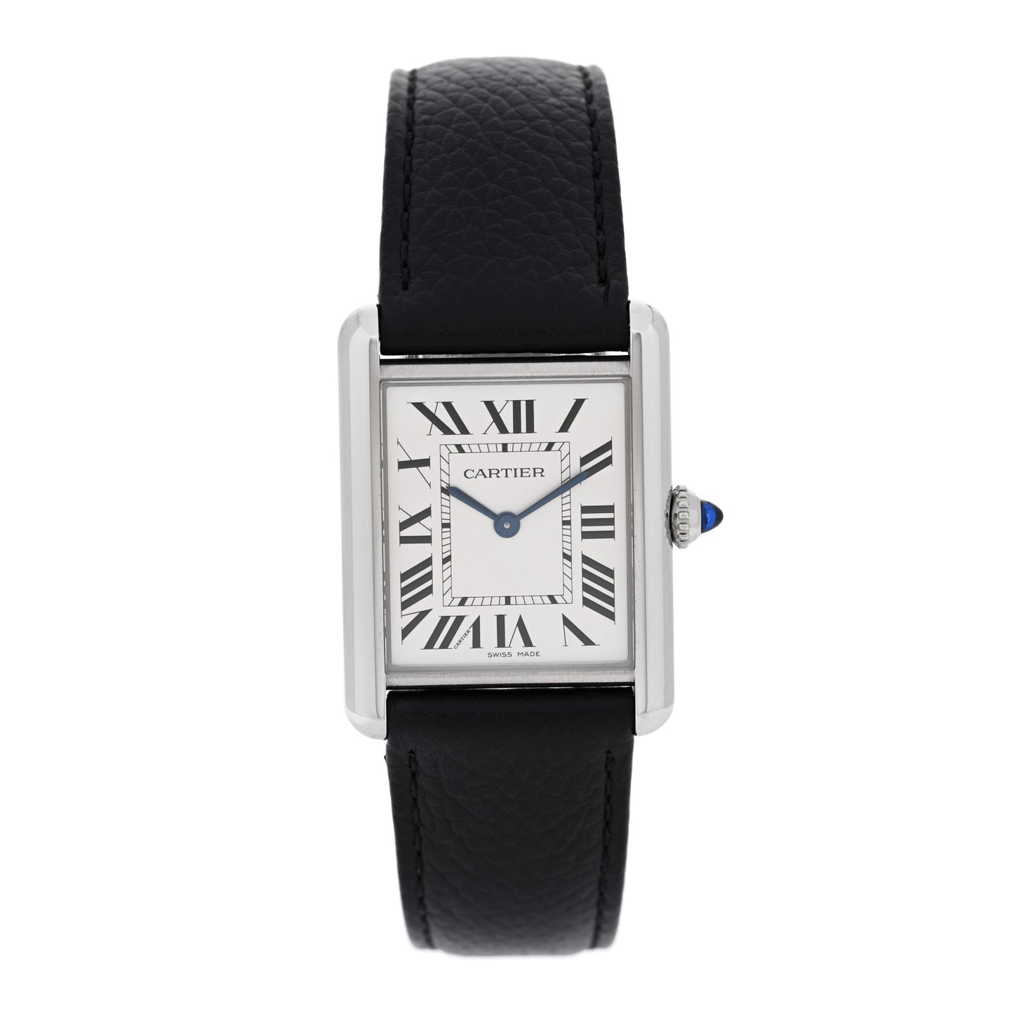 Stainless Steel Calfskin 25mm Must de Cartier Tank Quartz Watch