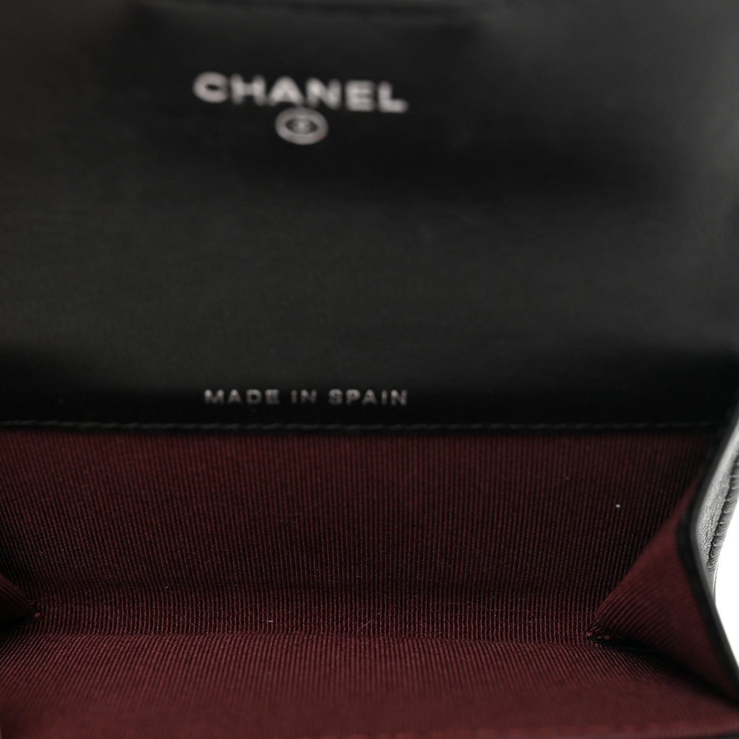 Chanel Lambskin Quilted Flap Card Holder Wallet Black 5 of 9