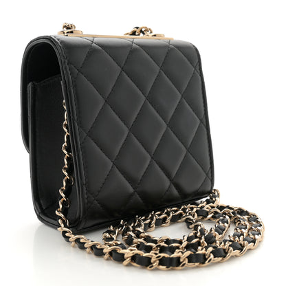 Chanel Lambskin Quilted Mini Trendy CC Chain Wallet Black 3 of 11