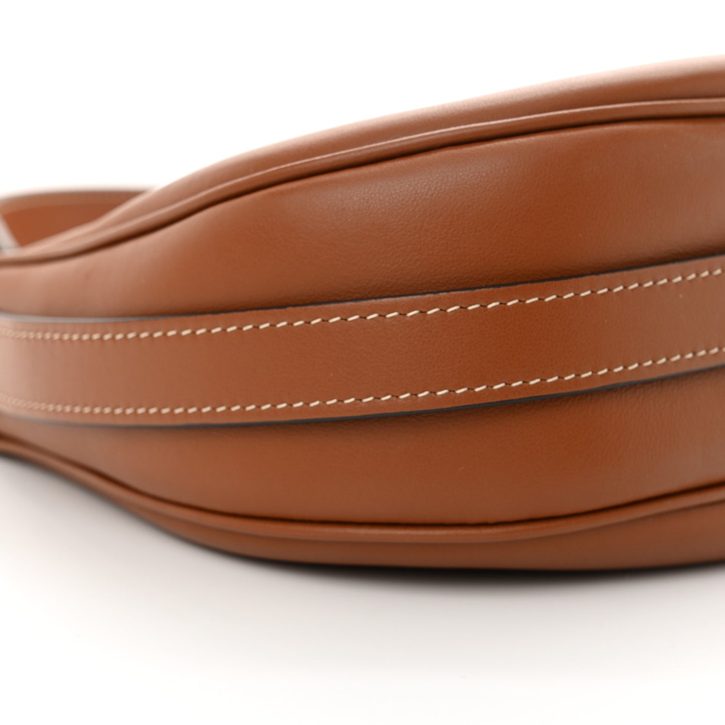 Smooth Calfskin Medium Strap Ava Shoulder Bag Tan