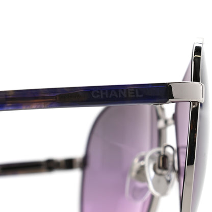 Chanel CC Aviator Sunglasses 4201 Purple 5 of 8