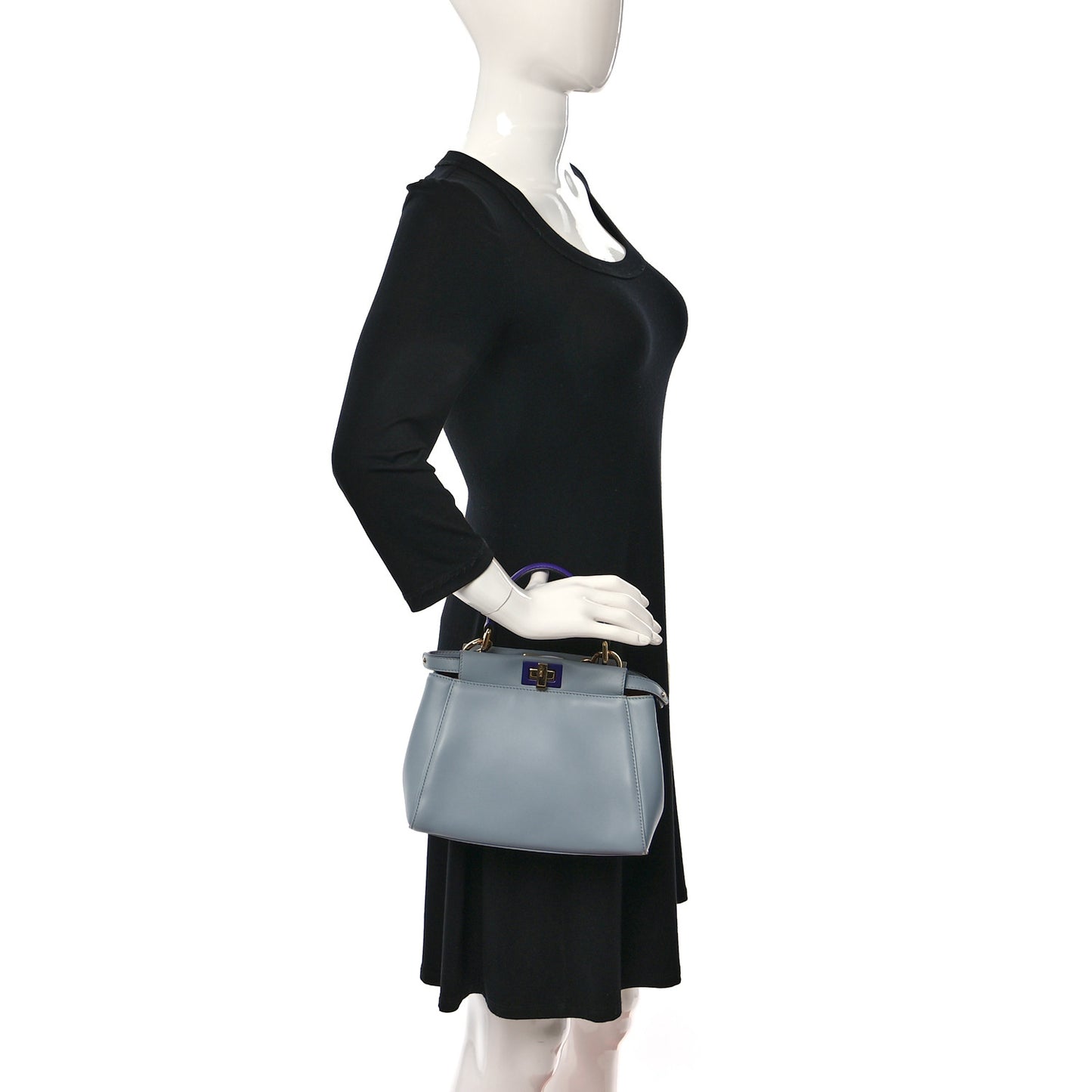 Nappa Colorblock Mini Peekaboo Iconic Satchel Polvere Purple Rain Ruby
