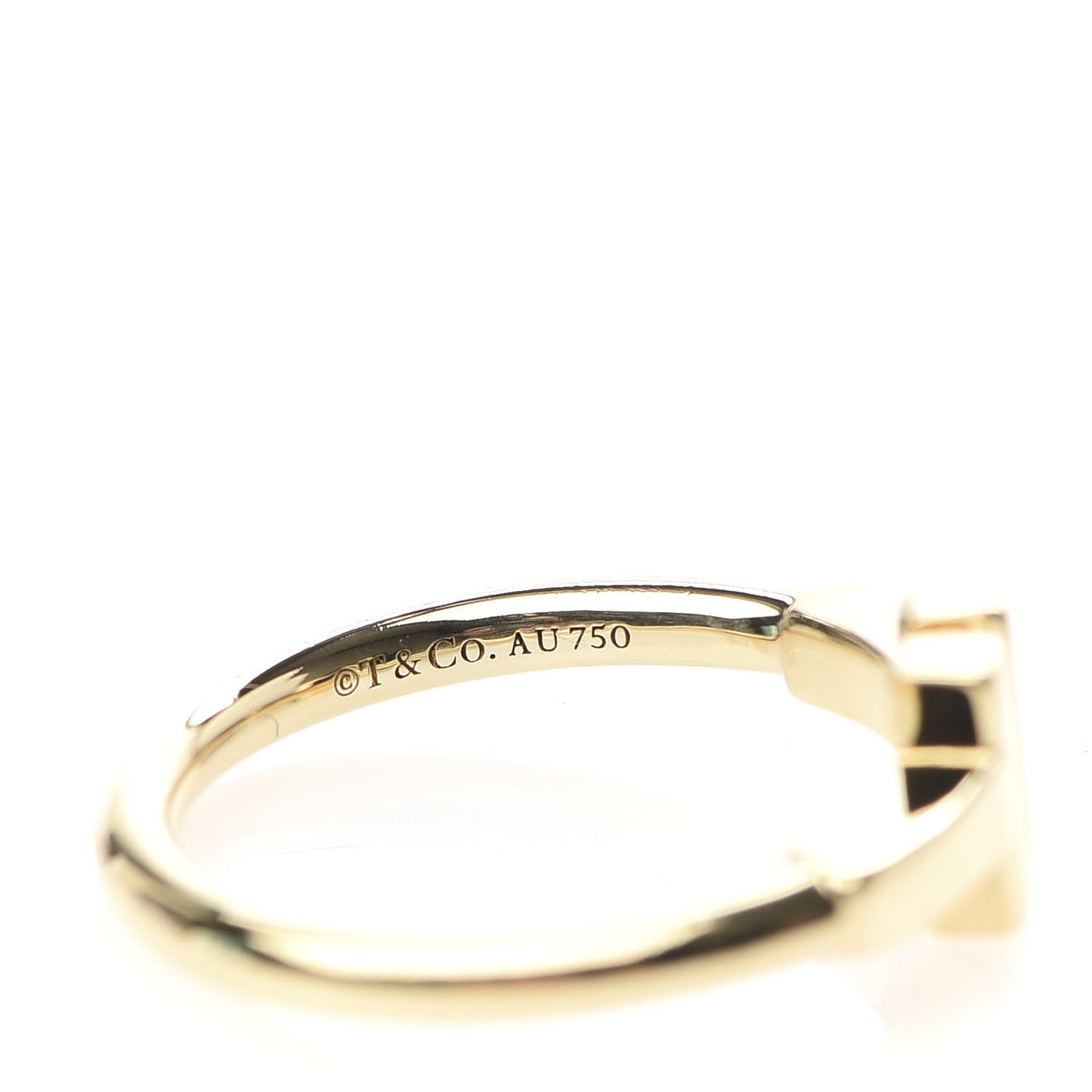 18K Yellow Gold T Wire Ring 46 3.75