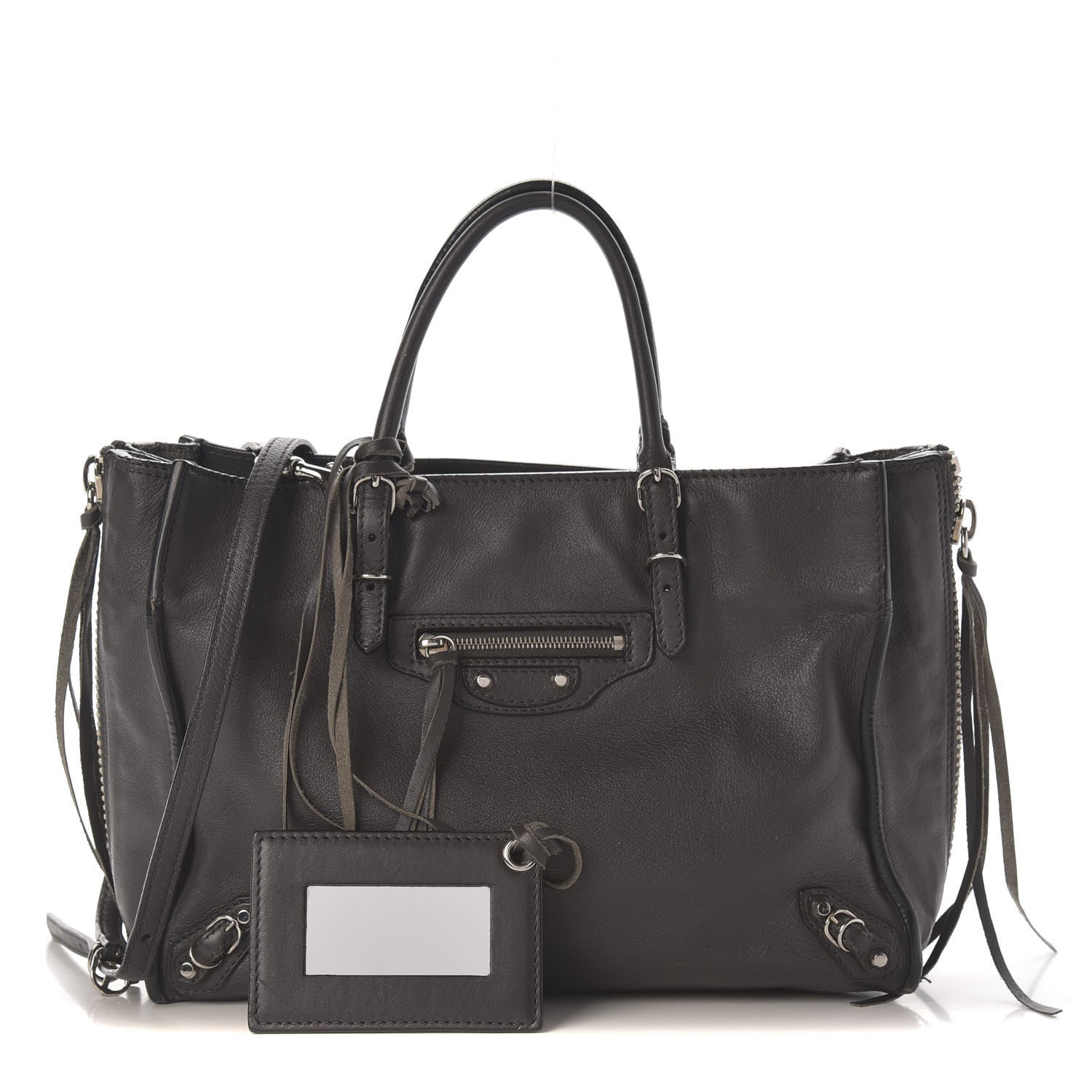 Balenciaga Veau Papier A6 Zip Around Tote Gris Fossile 1 of 9