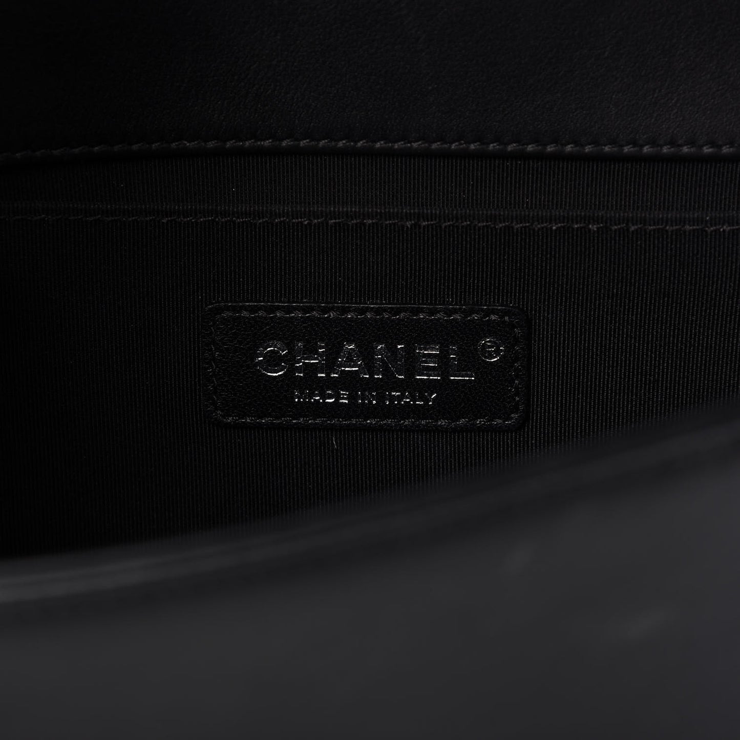 Calfskin Quilted Medium Boy Flap Black