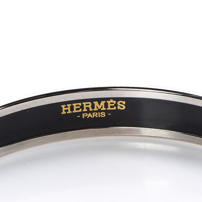 Hermes Enamel Printed Narrow Caleche Bracelet 70 Bleu Royal 5 of 6