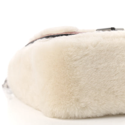 Fendi Shearling Vitello Dolce 3Baguette Shoulder Bag Beige 8 of 9