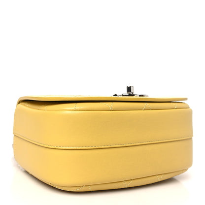 Chanel Calfskin Stitched Small Ring My Bag Flap Crossbody Yellow 4 of 10