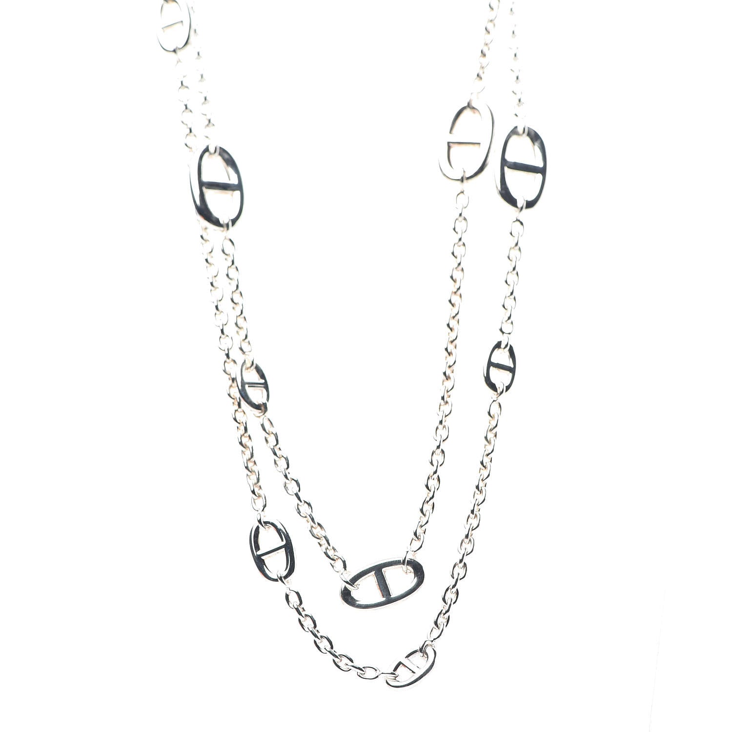 Hermes Sterling Silver Farandole Necklace 120 1 of 7