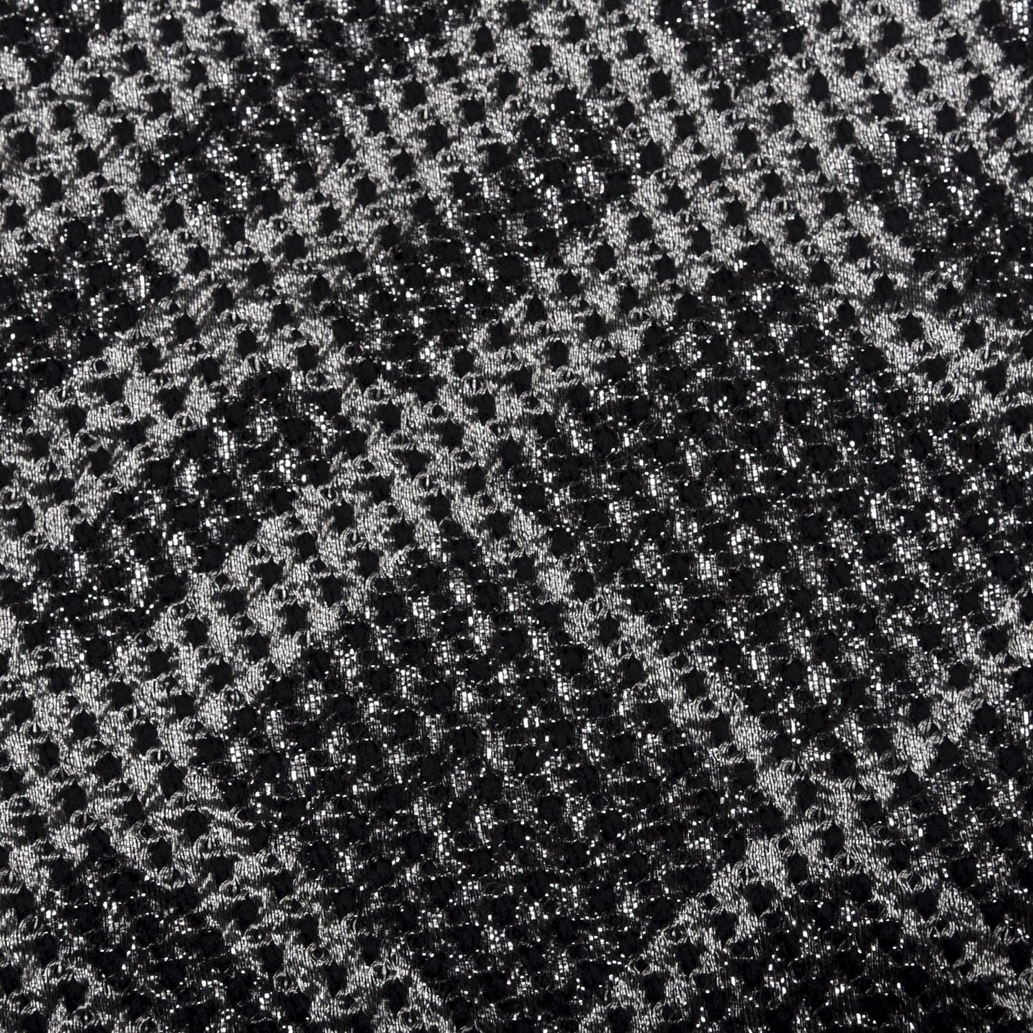 Burberry Metallic Check Knit Fringe Scarf Black 4 of 5