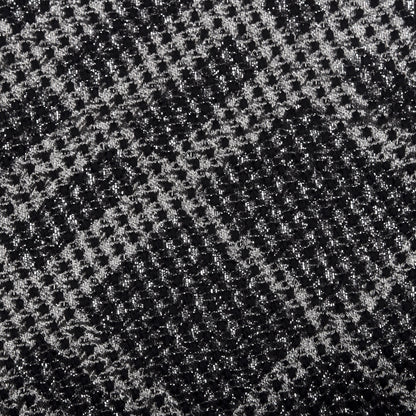 Burberry Metallic Check Knit Fringe Scarf Black 4 of 5