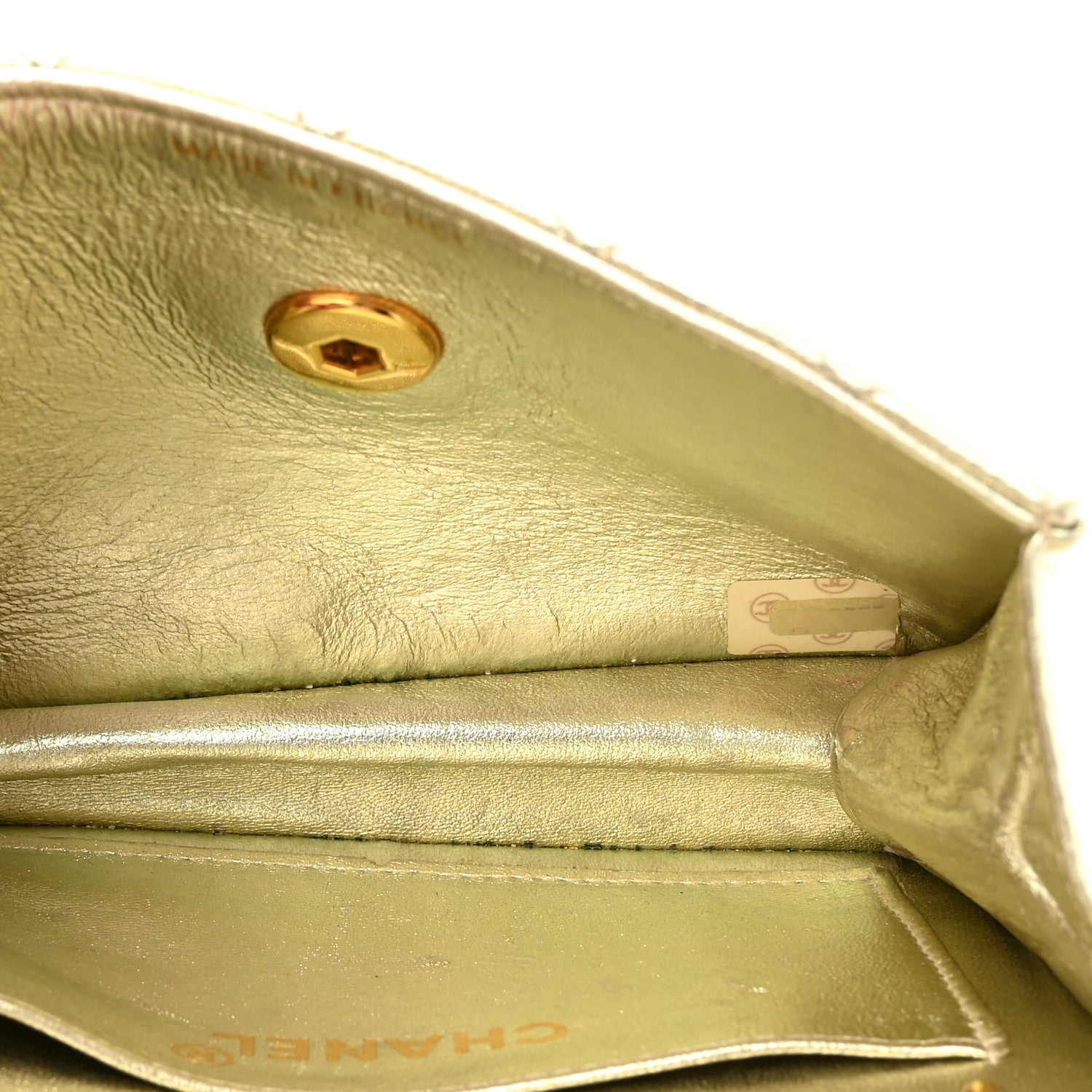 Chanel Metallic Lambskin Quilted Mini Flap Gold 5 of 12