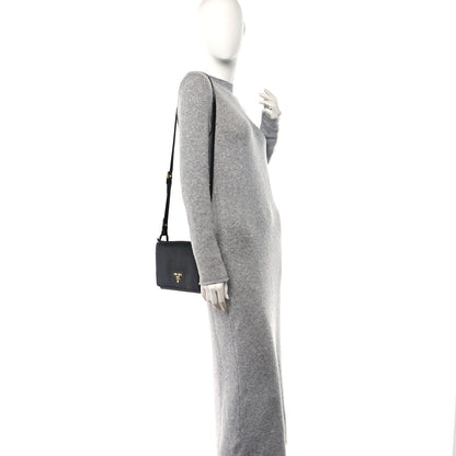 Prada Vitello Daino Crossbody Flap Black 3 of 10