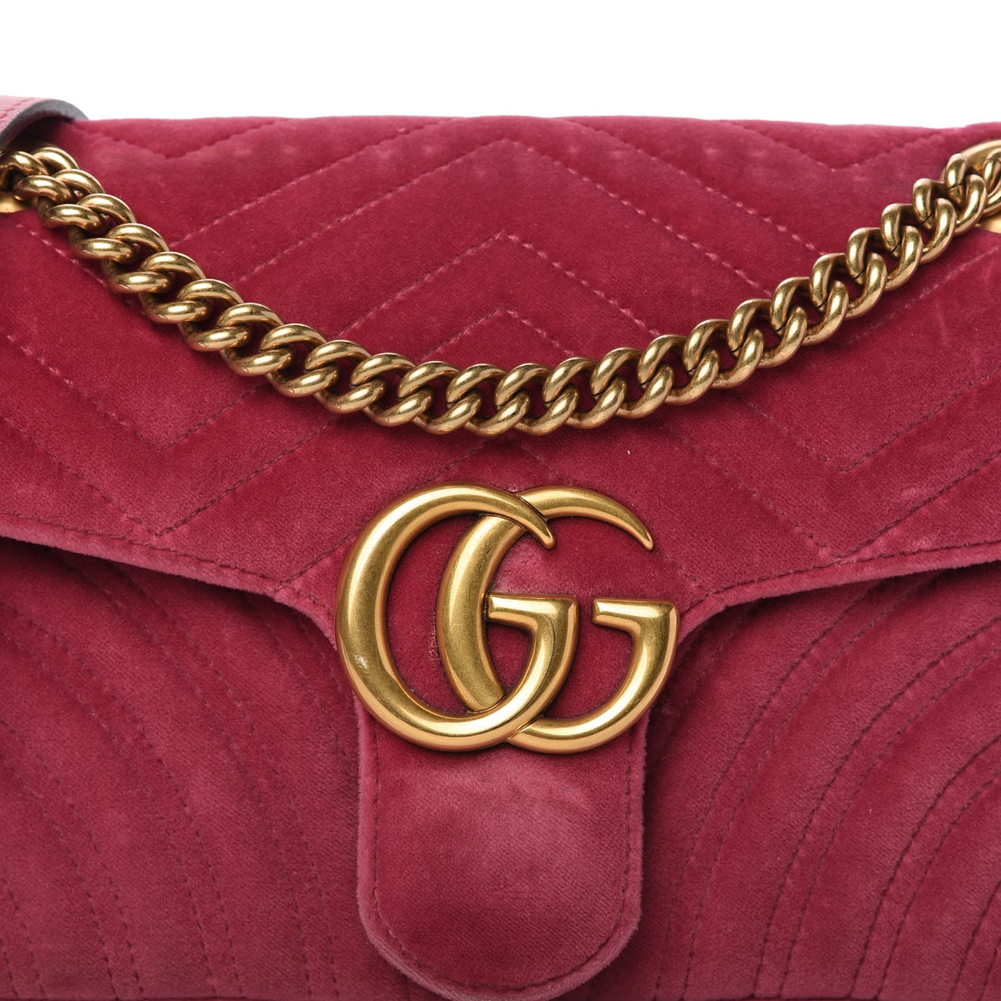 Velvet Matelasse Small GG Marmont Shoulder Bag Light Raspberry Rose