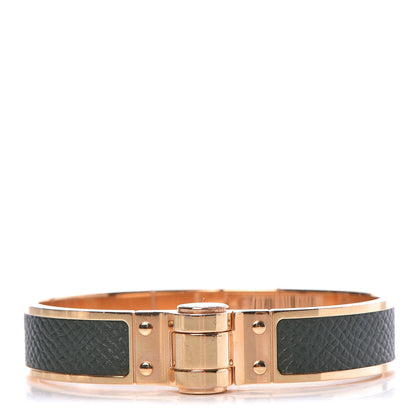 Hermes Epsom Charniere Narrow Hinged Bracelet S Vert Anglais 1 of 4