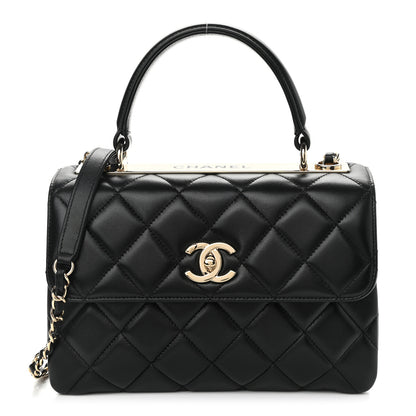 Chanel Lambskin Quilted Small Trendy CC Dual Handle Flap Bag Black 1 of 12