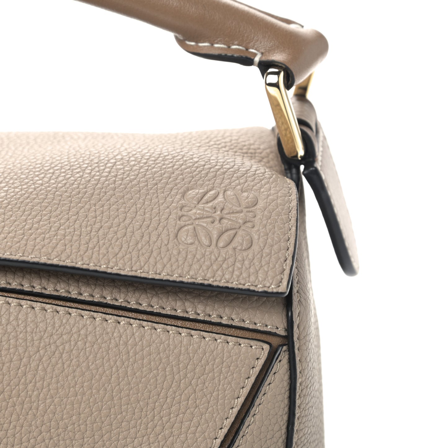 Grained Calfskin Small Puzzle Bag Sand Mink
