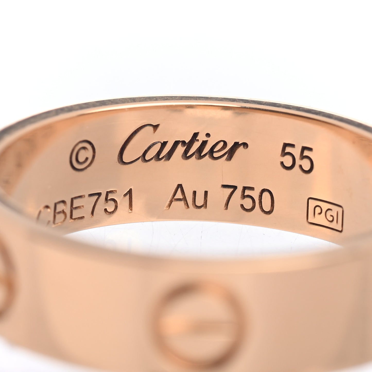 18K Yellow Gold 5.5mm LOVE Ring 55 7.25