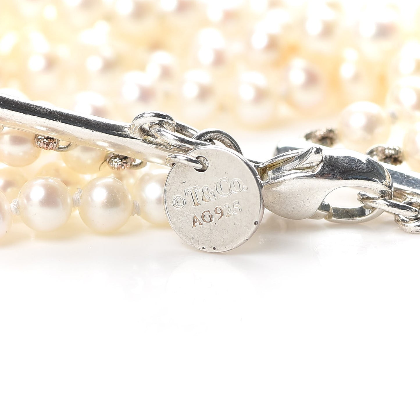 Sterling Silver Pearl 4.5mm Ziegfeld 5 Strand Bracelet