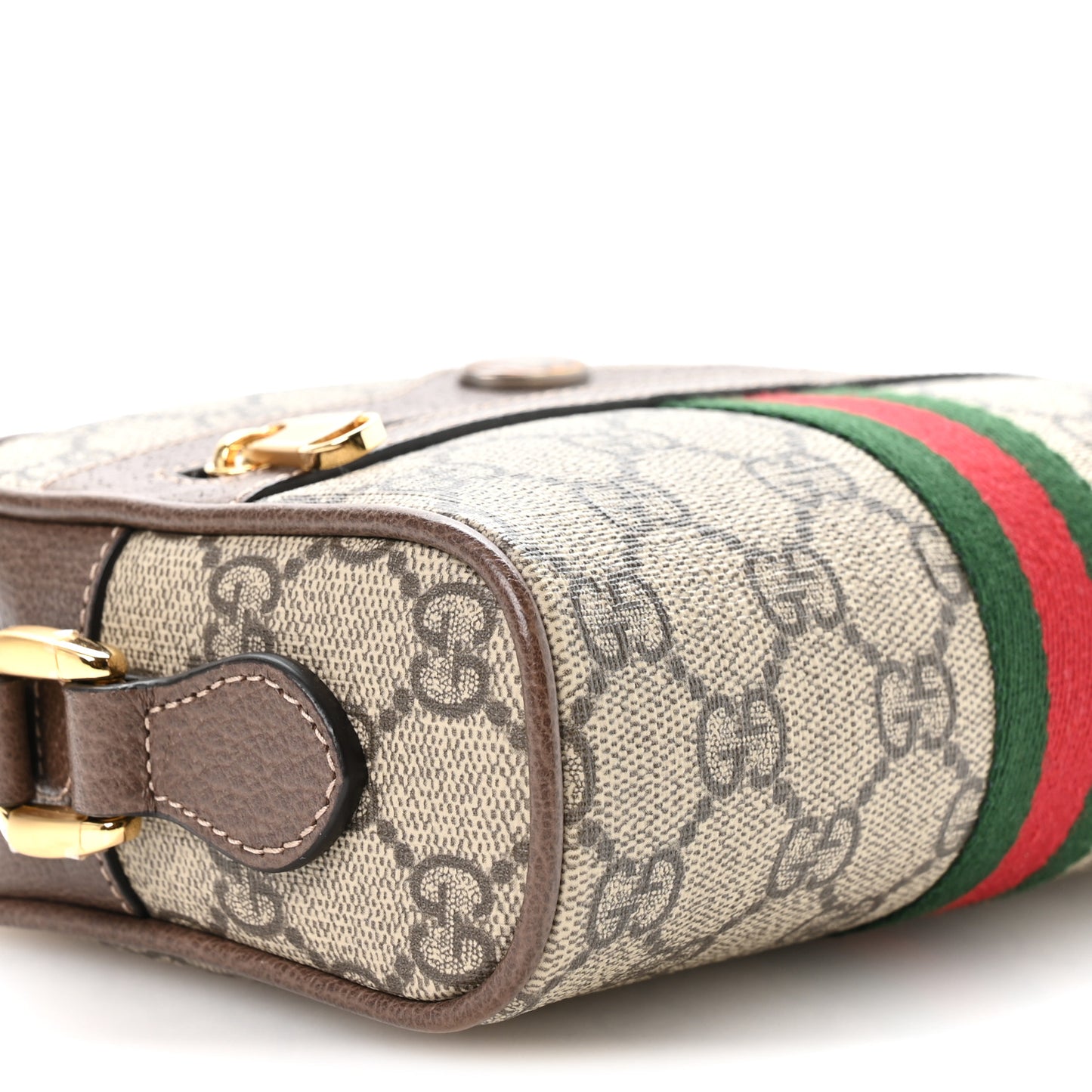 GG Supreme Monogram Web Mini Ophidia Shoulder Bag Brown