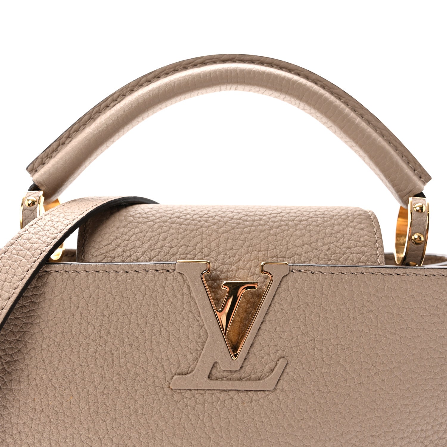 Louis Vuitton Taurillon Capucines BB Galet 7 of 9