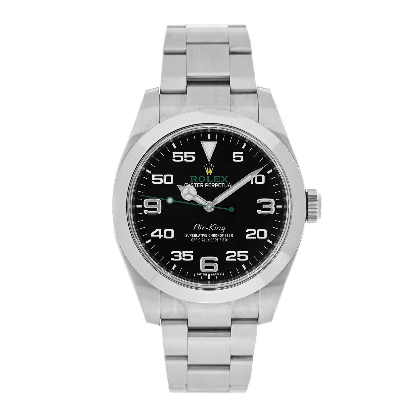 Stainless Steel 40mm Air-King Oyster Perpetual Watch Black 116900